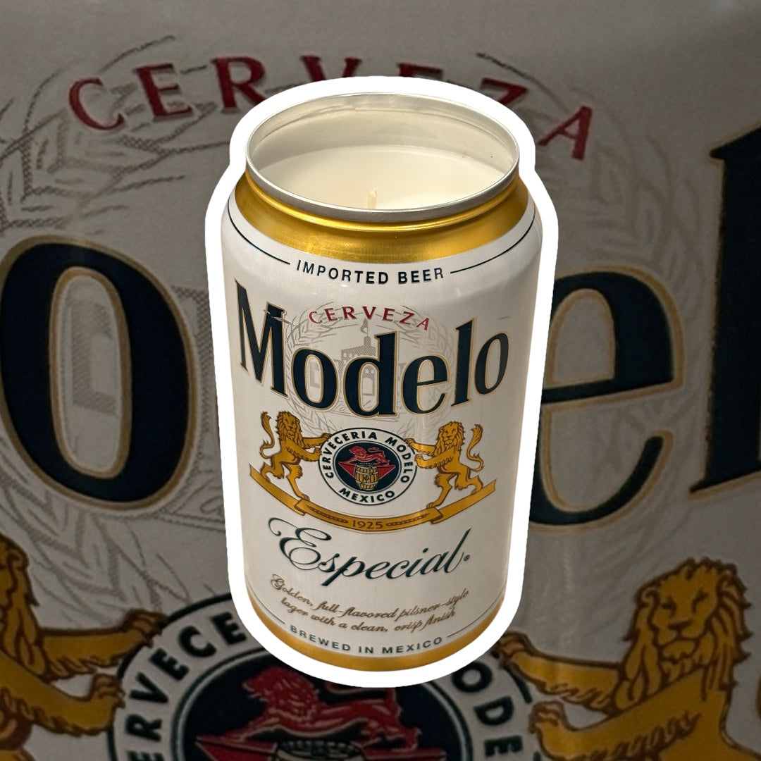 Beer Can Candle Leather Scent