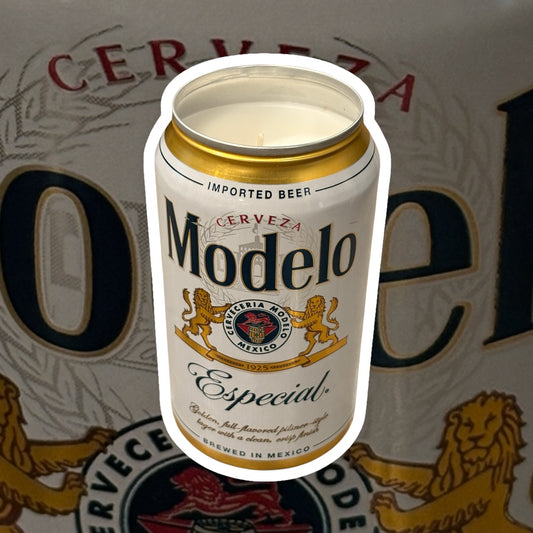 Beer Can Candle Leather Scent